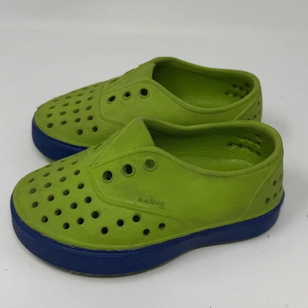 Native Shoes Kids Jefferson Child Toddler WaterProof Shoes C8 Green Blue